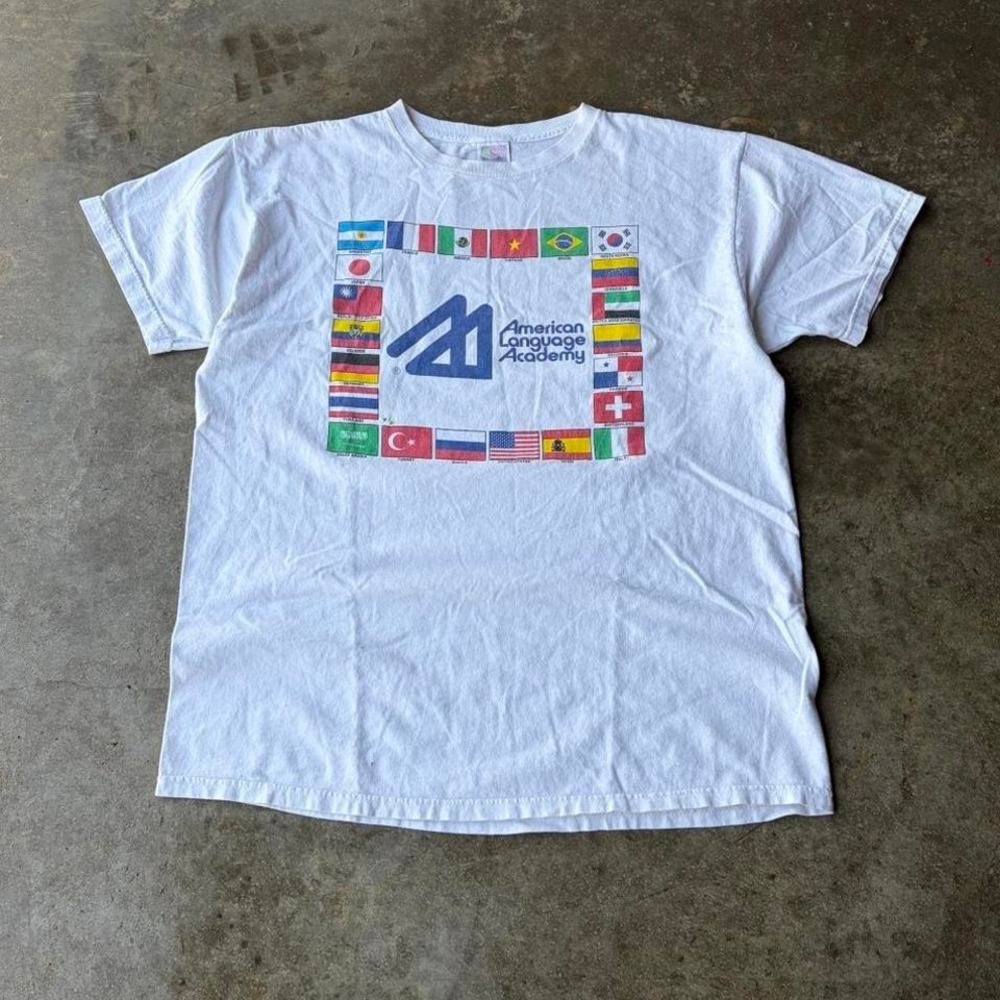 90s american language academy tee‎